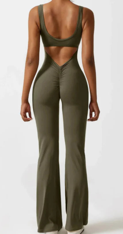 Seamless Hollow Yoga Bodysuit - Women's Casual Activewear - EssentialEssentials1
