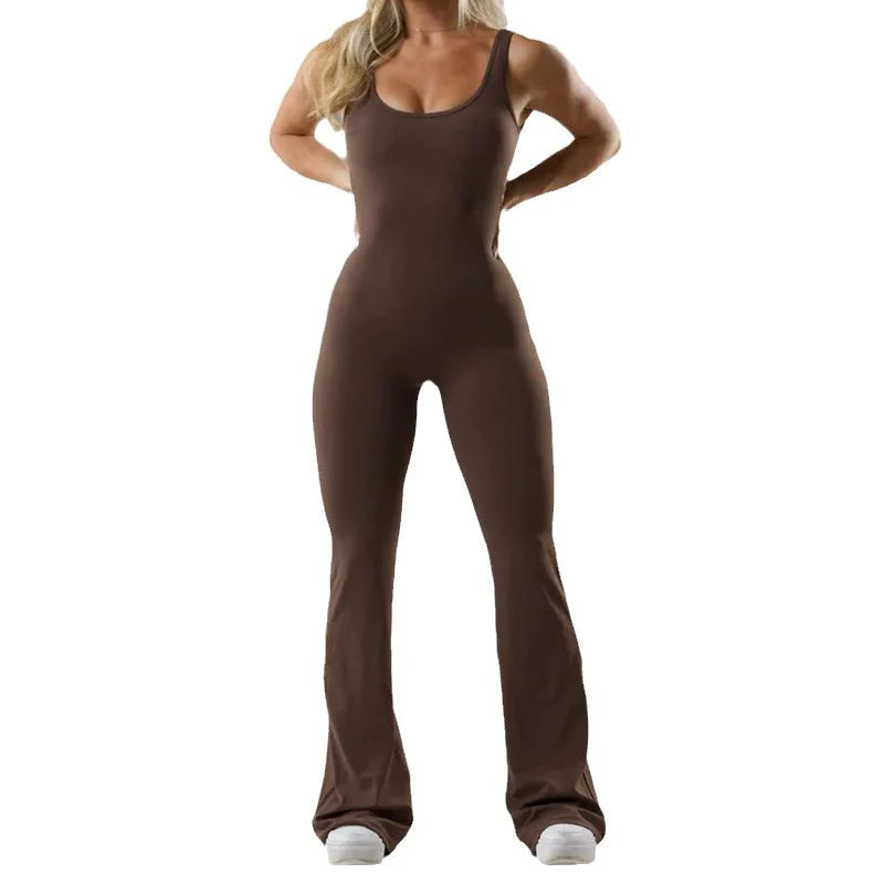 Seamless Hollow Yoga Bodysuit - Women's Casual Activewear - EssentialEssentials1
