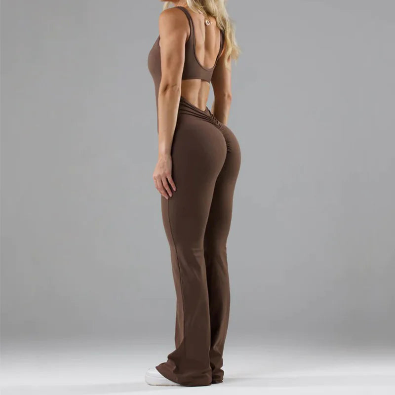 Seamless Hollow Yoga Bodysuit - Women's Casual Activewear - EssentialEssentials1