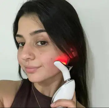 Beauty Facial Massager, 7 Color Wavy Acne Beauty Microcurrent Facial Device Skin Firming for Face Neck Beauty Device, - EssentialEssentials1