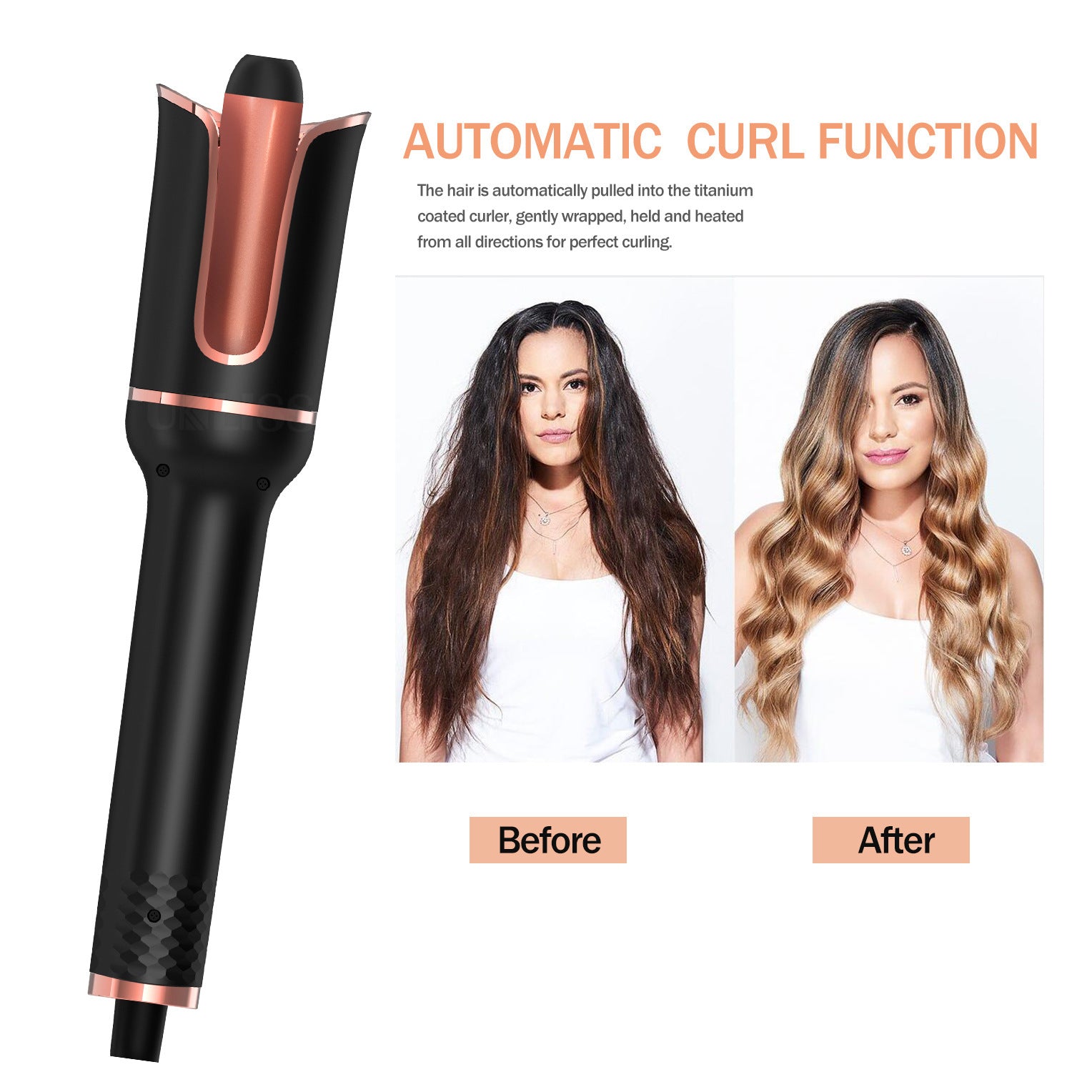 Cordless Automatic Hair Curler - EssentialEssentials1