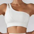 Ribbed One Shoulder Stretch Yoga Bra & Shockproof Women's Activewear Set - EssentialEssentials1