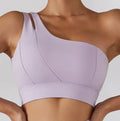 Ribbed One Shoulder Stretch Yoga Bra & Shockproof Women's Activewear Set - EssentialEssentials1
